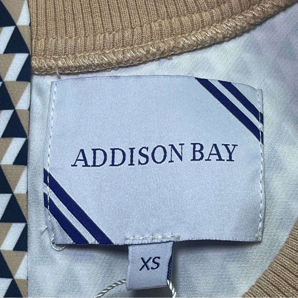 Addison Bay Botanist Peplum Top Navy Tan XS - Picture 9 of 13